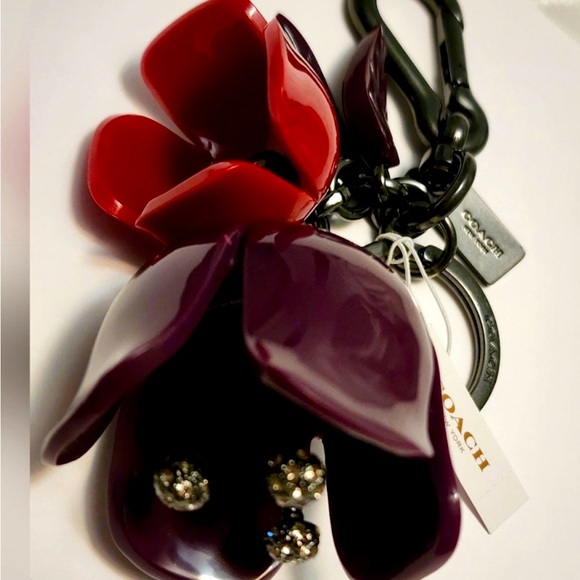 Coach ResinTea Rose Bag Charm/Keychain Fob - Picture 5 of 6